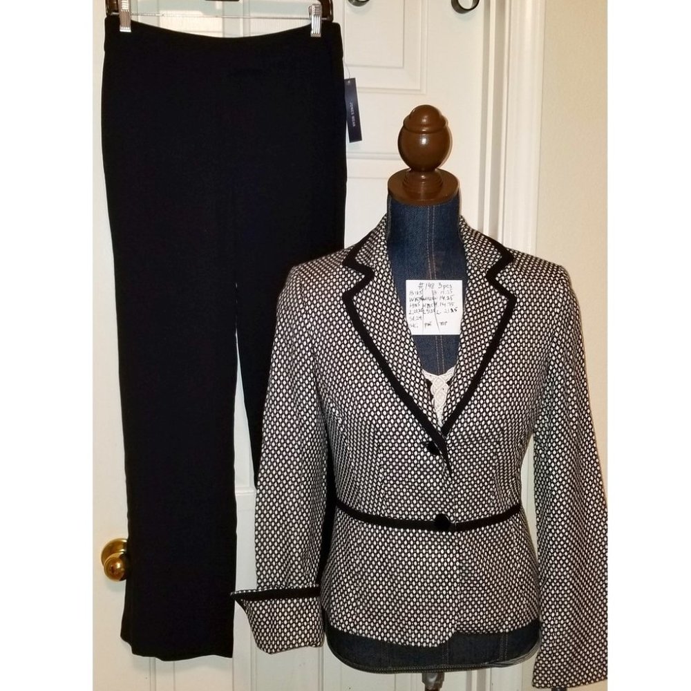 ✅148 NWT 2 pc 4 Navy Blue Jones Wear Jacket, Pants